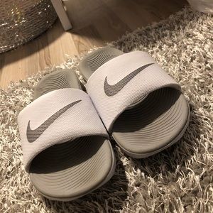 Nike white slides
